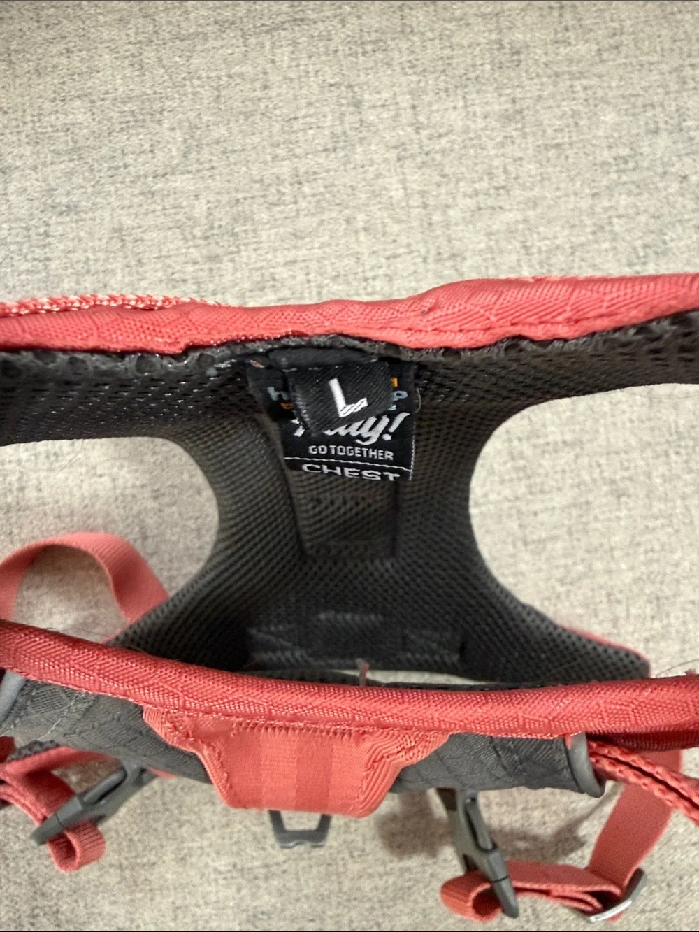 Kurgo Black and Red Padded Dog Harness Size Large